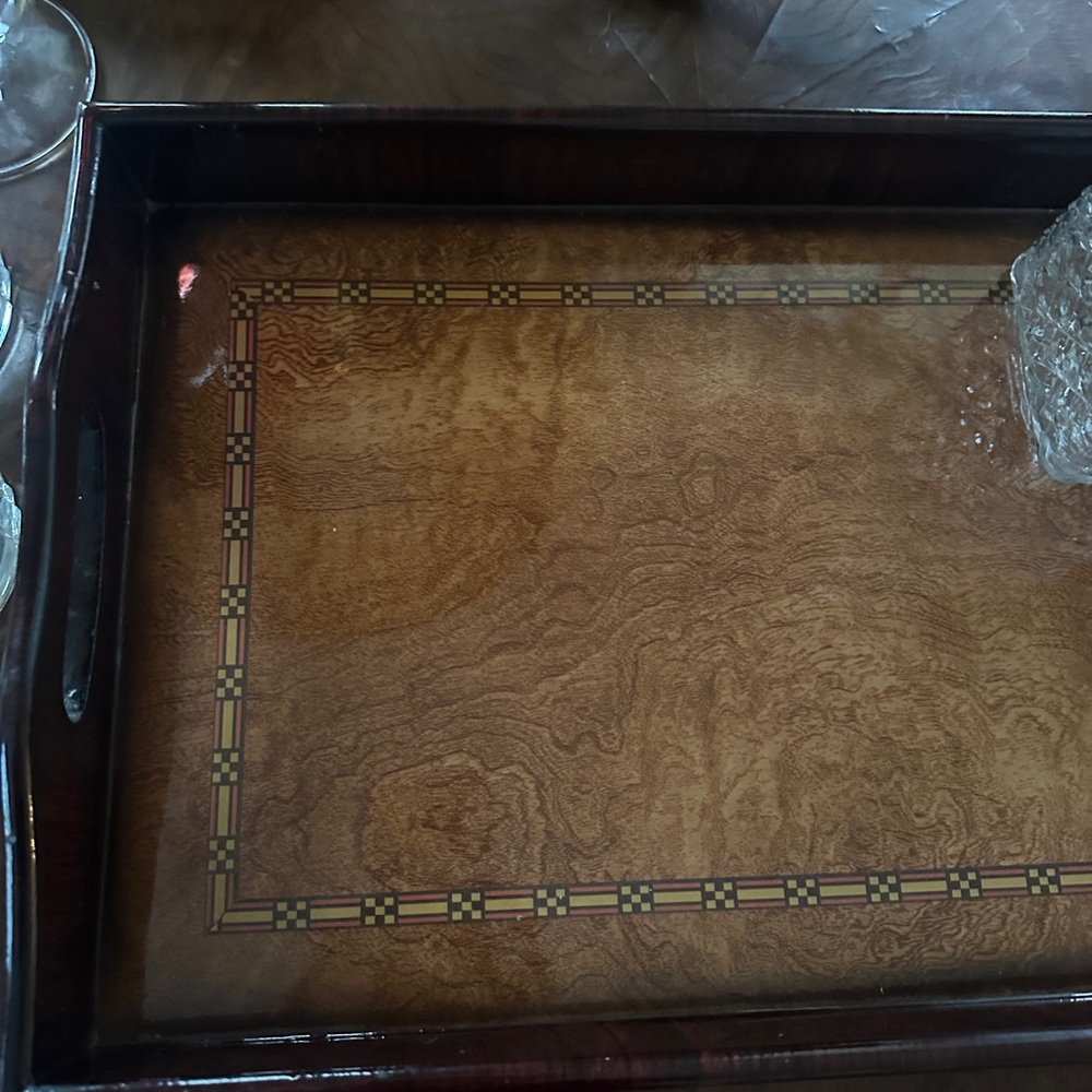 Vintage Glass Decanter and Tumbler Set with tray. Ralph Lauren style - Picture 9 of 11